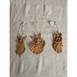 Set of 3 Hawthorne Village Angel Ornaments Faith, Passion, Glory